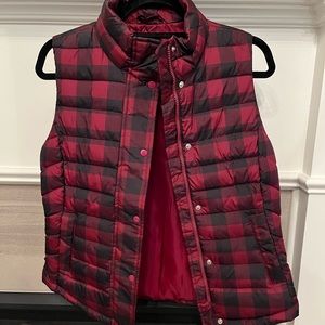 Womens Buffalo plaid vest